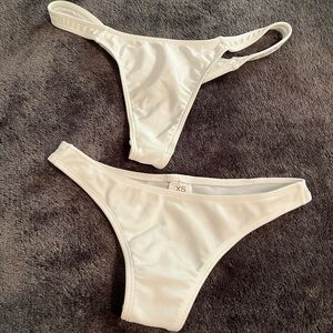 White Thong Bikini Bottoms